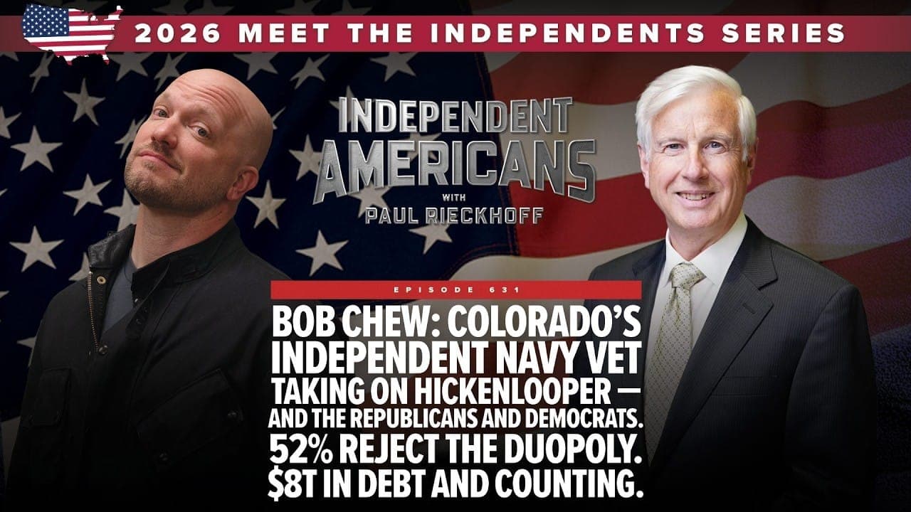 Bob Chew: Colorado’s Independent Navy Vet taking on Hickenlooper — and the Republicans and Democrats